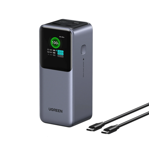 بنك طاقة UGREEN Nexode بسعة 20000 مللي أمبير - شحن سريع بقوة 130 واط - رمادي