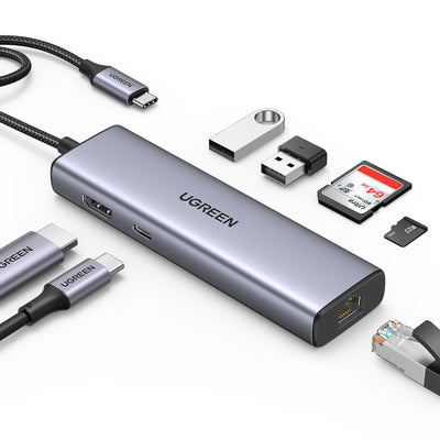 UGREEN 7-in-1 USB-C Hub 90568 – 4K HDMI, 100W PD, Gigabit Ethernet