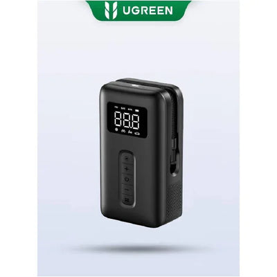 منفاخ إطارات محمول من UGREEN - ضاغط هواء لاسلكي مزود ببطارية وإضاءة LED - أسود