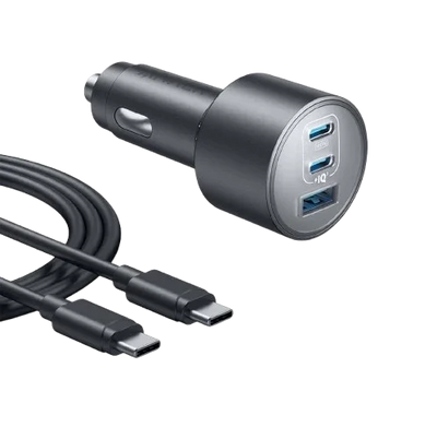 Anker Nano Car Charger 167.5W 3 Ports - Black | B2737HA1