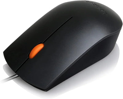 ماوس لينوفو 300 السلكي بمنفذ USB - أسود، مريح وموثوق