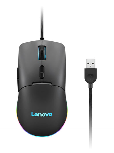 Lenovo Legion M210 RGB Gaming Wired USB Mouse, Ambidextrous, 7-Buttons, Upto 8000 DPI, RGB Backlight