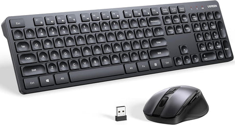 UGREEN Wireless Keyboard and Mouse Combo,2.4GHz Silent (Arabic)