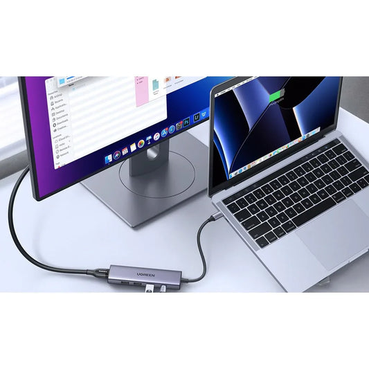 موزع UGREEN 4K HDMI USB-C مع شحن PD، محول USB-C إلى USB، 5 في 1، متوافق مع MacBook Pro Air M2 M1، Chromebook، Surface XPS، iPad Pro Air، Galaxy S23 S22 Ultra