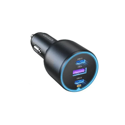 UGREEN شاحن سيارة USB-C + USB بقوة 130 وات - أسود 
