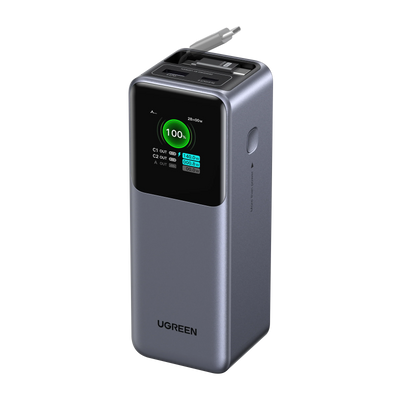 UGREEN Nexode Power Bank 20000mAh 165W with Retractable USB-C Cable PB726