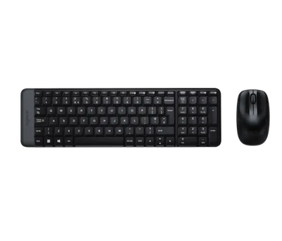 Logitech MK220 Wireless Keyboard and Mouse Combo - Compact Full-Size Layout with 2.4GHz Reliable Wireless Connection - Black
